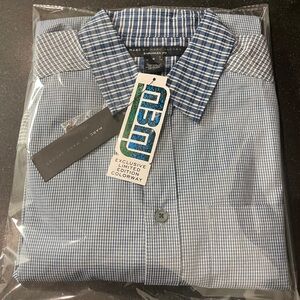 Marc by Marc Jacobs Blue Micro-Check Button-Down Shirt